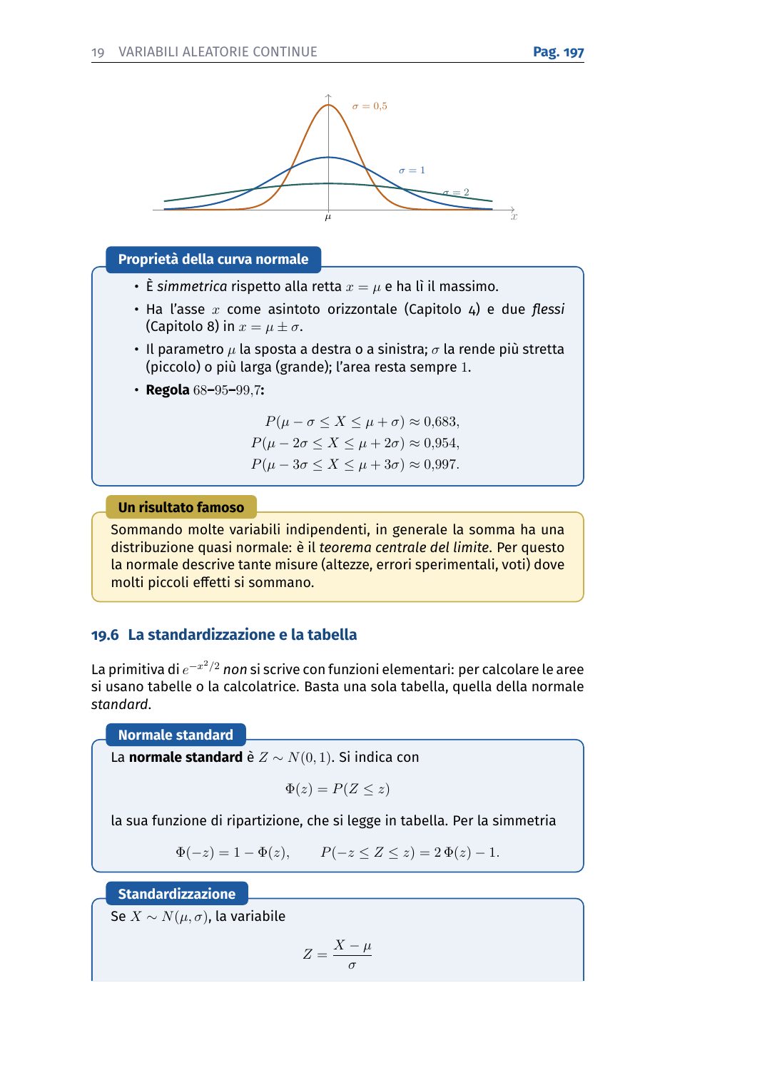 La distribuzione normale e la regola dei sigma