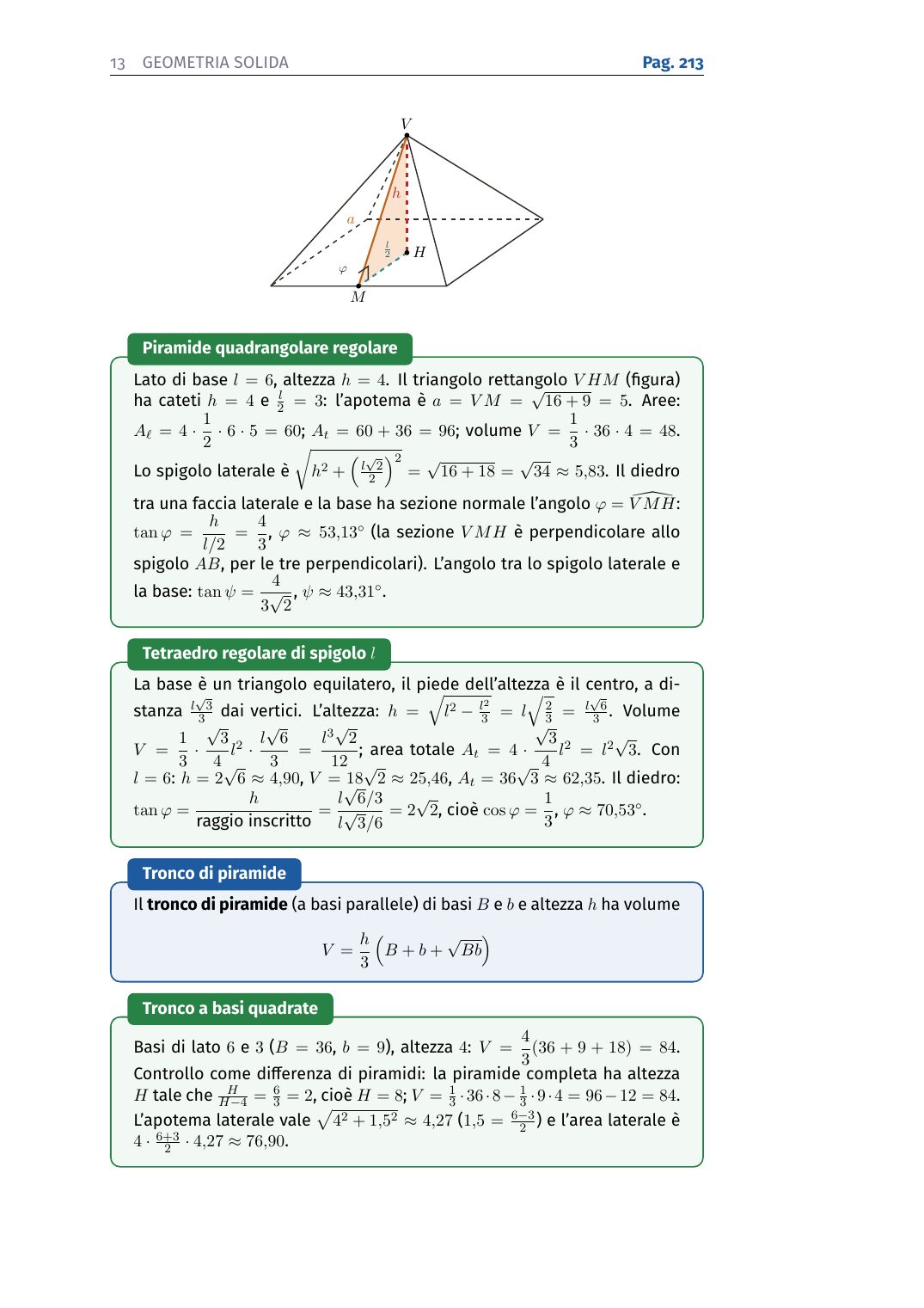 Geometria solida: la piramide