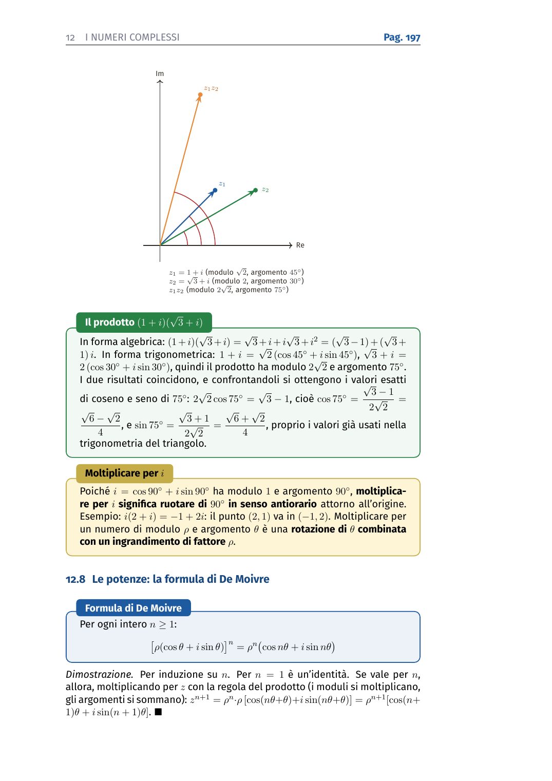 I numeri complessi sul piano di Gauss