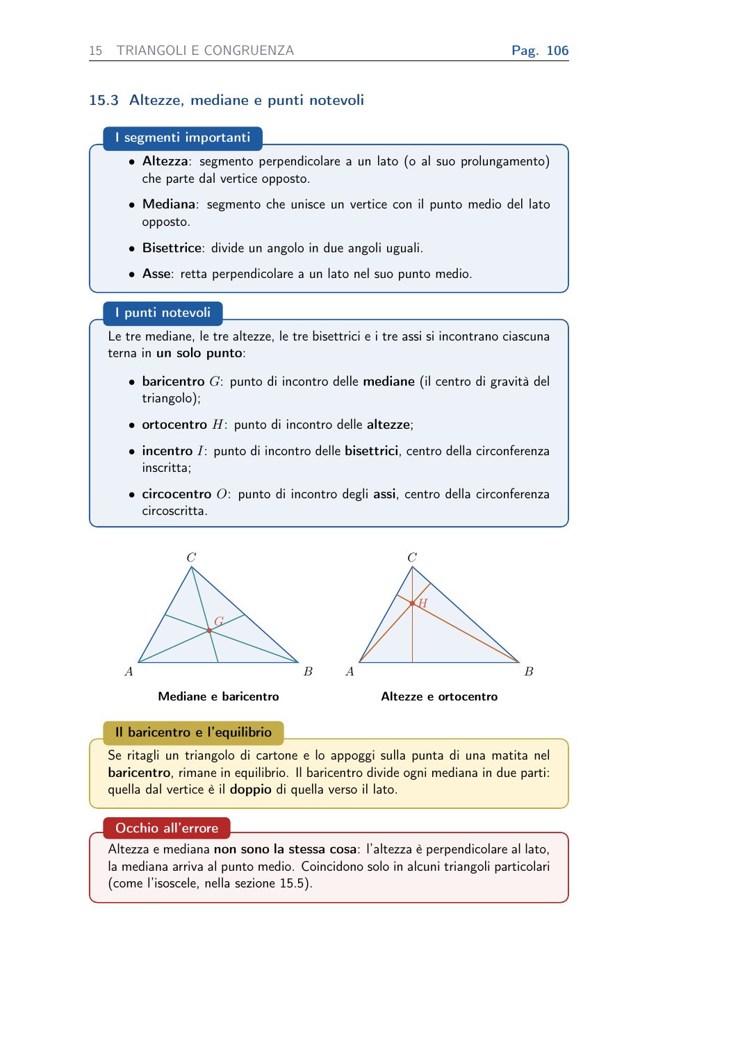Altezze, mediane e punti notevoli